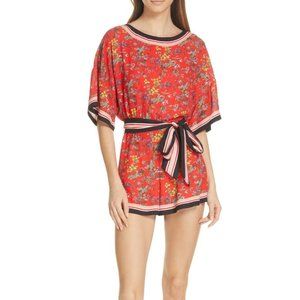 Alice & Olivia Bowie Floral Belted Romper NWT